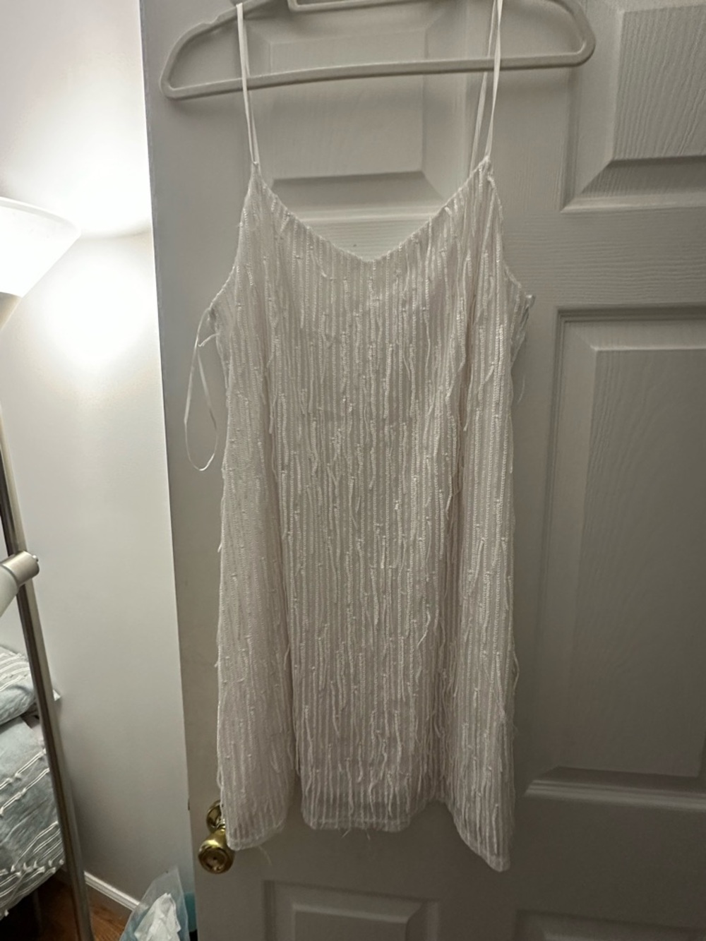 Francesca’s White Sequin Mini Dress